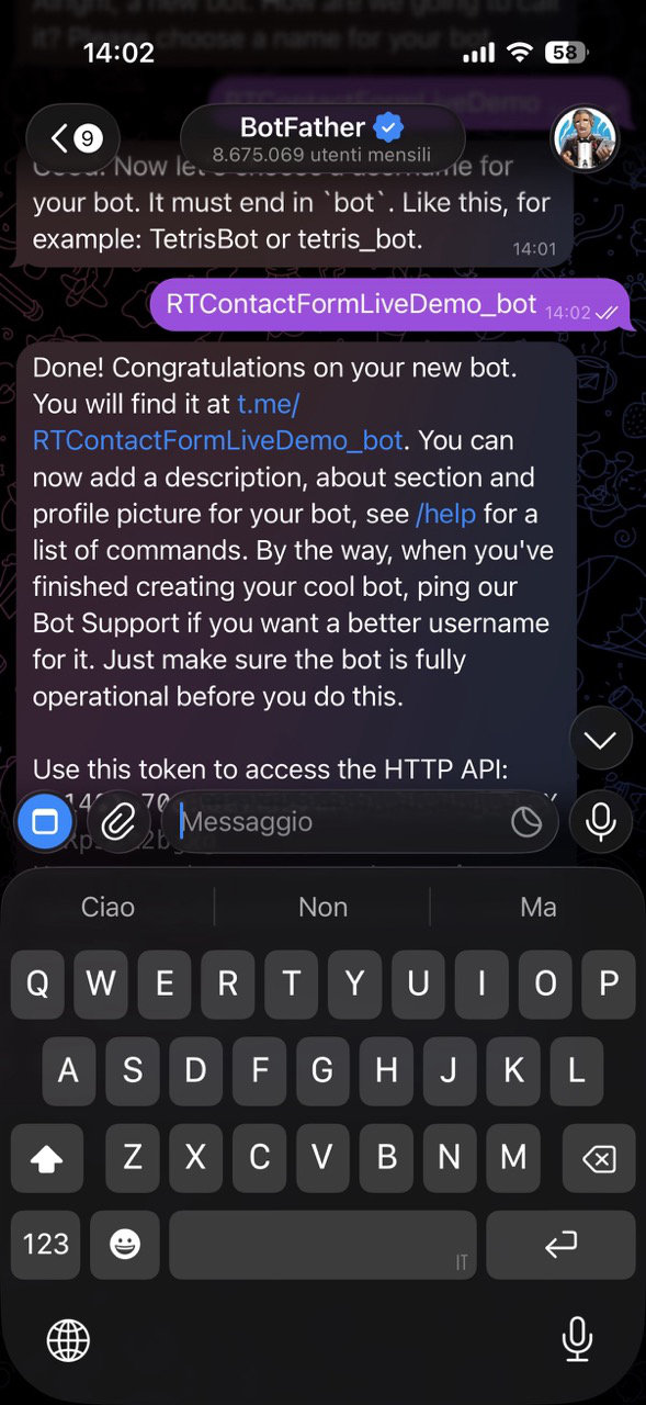Getting the Telegram Bot Token