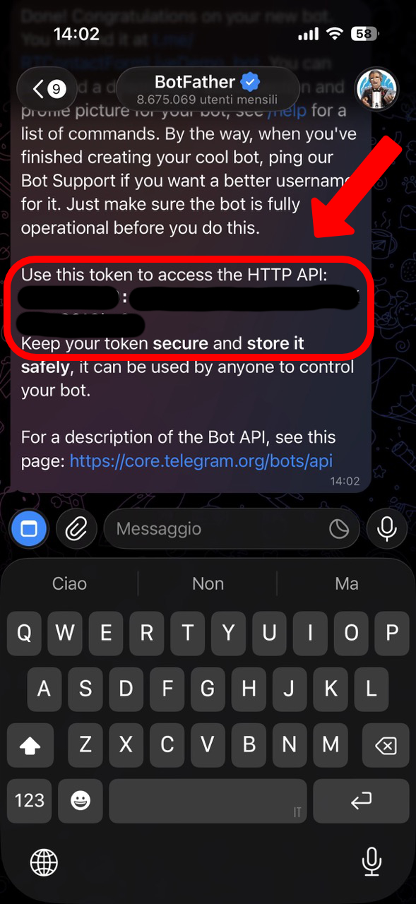 Getting the Telegram Bot Token