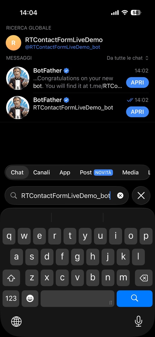 Getting the Telegram Chat ID