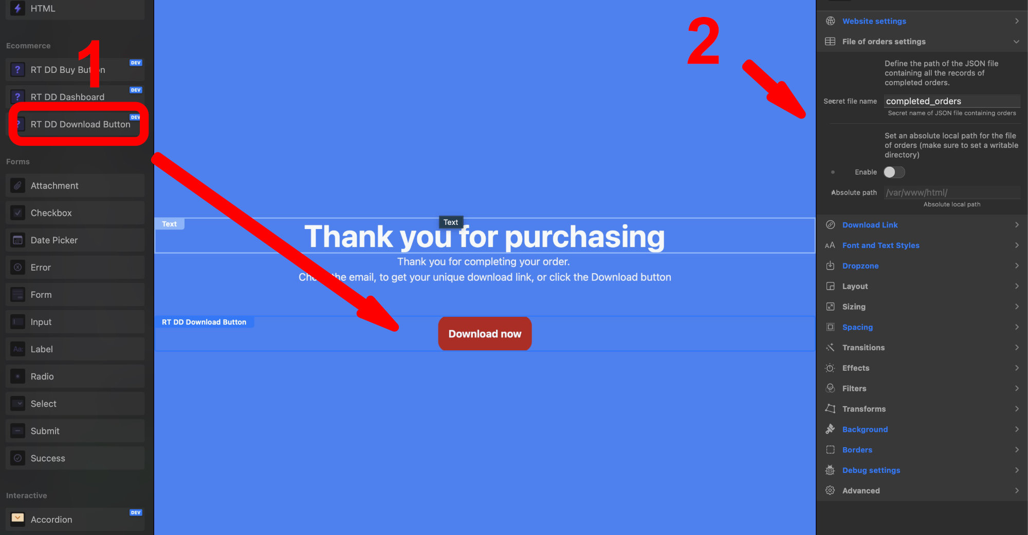 Download Button - How to implement