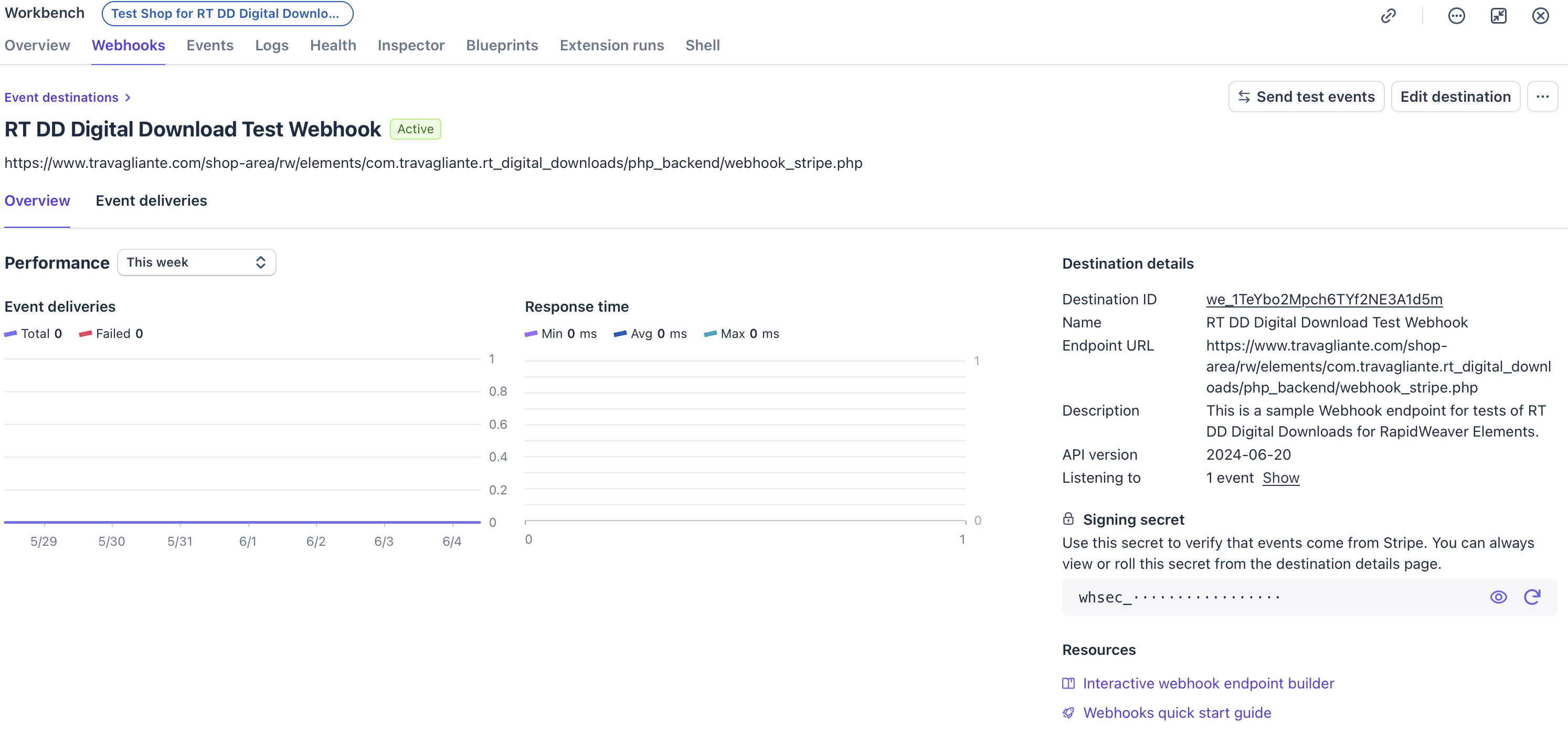 Get the Webhook Stripe secret